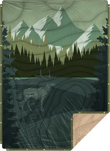 Miniatura 28 de Manta de Campamento al Aire Libre con Forro Sherpa, Manta de Campamento Extra Cálida y Gruesa, Poncho Ultraligero y Suave para Camping DWR