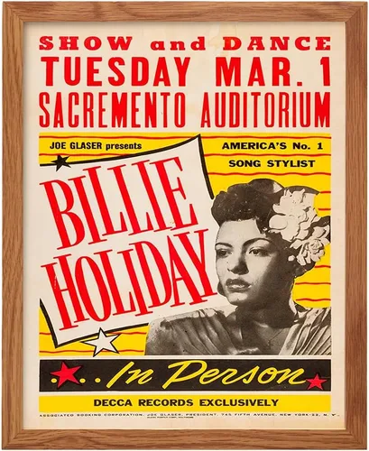 Miniatura 10 de Arte de pared de Billie Holiday - Póster de Billy Holiday - Carteles vintage de concierto de 8x10 - Arte de pared afroamericano - Regalos de músico