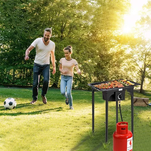 Miniatura 2 de Estufa de propano de un solo quemador - Quemadores de gas al aire libre para cocinar al aire libre, cocinar, con pierna desmontable, 75000 BTU 1