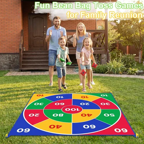 Miniatura 2 de Giant Tic Tac Toe Bean Bag Toss Outdoor Games Double-Sided Large Tic Tac Toe Game Outside Game Lawn Yard Backyard Field Day Carnival