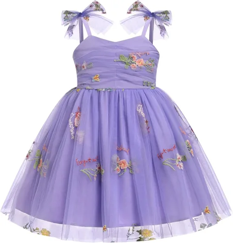 Miniatura 12 de IMEKIS Vestido de princesa de cumpleaños para niña pequeña, confeti brillante, bohemio, arcoíris, cake smash, sesión de fotos, conjunto para 1-6T