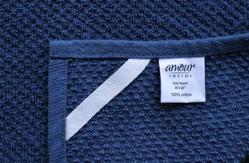 Miniatura 5 de Amour Infini paños de cocina y repasadores, 100 % algodón, muy absorbentes, se pueden lavar a máquina Rayas azules