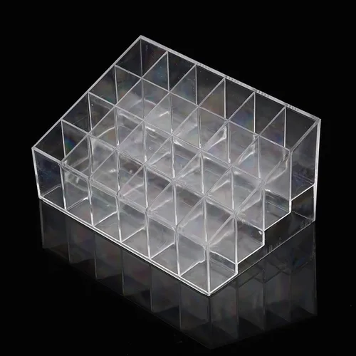 Miniatura 5 de Organizador de lápiz labial con 24 ranuras para cajón, organizador de brillo de labios acrílico transparente, estuche de exhibición de esmalte