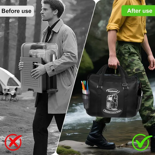 Miniatura 3 de Bolsa de transporte para máquina de granizado Ninja FS301/FS301C/FS299/FS300 – Bog portátil de viaje al aire libre, bolsillo grande para accesorios