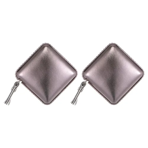 Miniatura 15 de HARFINGTON Cinta métrica retráctil cuadrada de 59.1 in/60 pulgadas, funda de cuero suave, tamaño de bolsillo para cuerpo, tela, medidas de costura