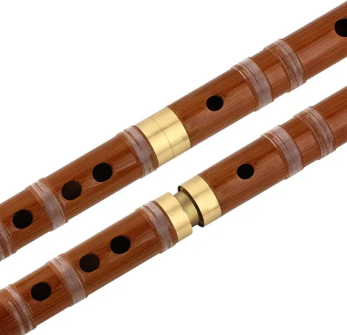 Miniatura 5 de Instrumento musical chino hecho a mano tradicional flauta de bambú Dizi en clave D 1 unids
