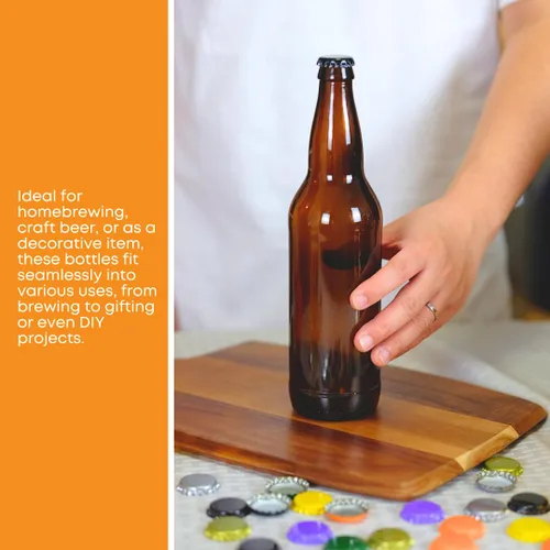 Miniatura 6 de Suministro de botellas de cerveza Amber (pack de 24 unidades), 12 onzas, de elaboración casera, de Moster Brew