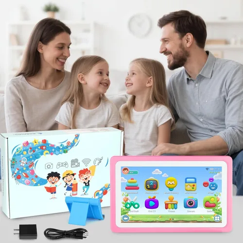 Miniatura 7 de Tablet para niños de 7” de UJoyFeel con control parental, tabletas WIFI para niños pequeños con muchas aplicaciones de aprendizaje para niños sin