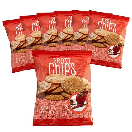 Proti Fit - Chips de proteína Proti Barbecue Proti, 0.51 onzas de proteína, bajas en calorías, bajas en grasas, bajas en carbohidratos, alta fibra,