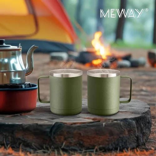 Miniatura 7 de MEWAY - Taza de café con asa, vaso térmico