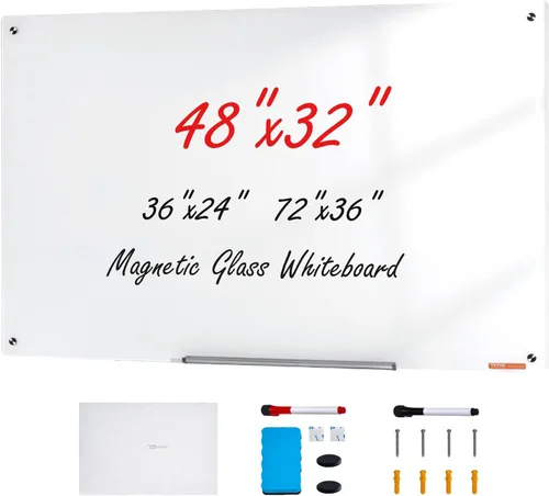 Miniatura 14 de VEVOR Pizarra blanca magnética móvil, 36 x 24 pulgadas, doble cara, pizarra de borrado en seco reversible de 360 grados, altura ajustable con marco
