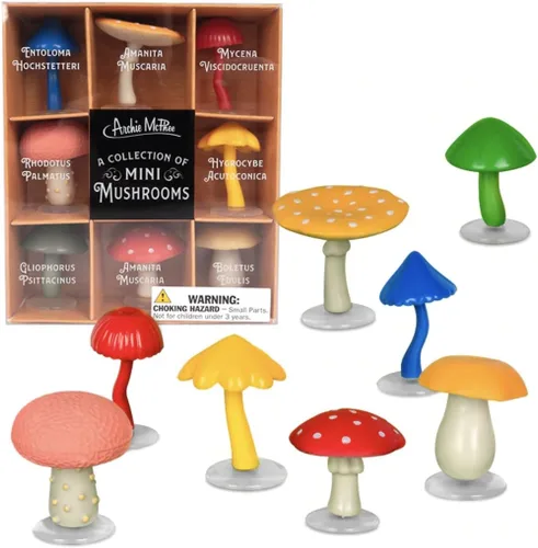 Miniatura 3 de Mcphee - Juego de ocho mini hongos mágicos de vinilo suave