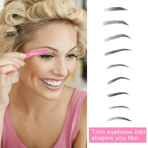 Miniatura 7 de 21 piezas de rastrillo para cejas multiusos, rastrillo facial, recortador de cejas, herramienta exfoliante, dermaplaning, afeitadora facial