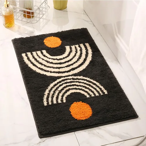 Miniatura 15 de Tapetes de baño bohemios antideslizantes geométricos, alfombras de baño esponjosas, suaves y absorbentes para baño, ducha, lavabo, hogar, entrada, L