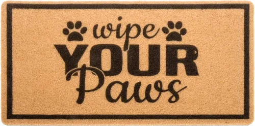 Wipe-Your-Paws-Felpudo – Tapete de bienvenida con huella animal para exteriores e interiores, tapete divertido para puerta de entrada exterior,