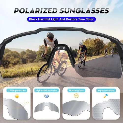 Miniatura 2 de Sports Polarized Sunglasses, UV 400 Protection Sun Glasses Women, Mens Glasses for Cycling Biking Running