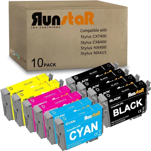 Miniatura 8 de Run Star Paquete de 5 cartuchos de tinta remanufacturados 69 de repuesto para Epson 69 T069 para Stylus CX5000 CX9400 CX8400 CX6000 CX7400 NX110