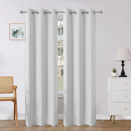 Miniatura 39 de Joydeco Cortinas opacas para dormitorio de 72 pulgadas de largo, 2 paneles de cortinas con aislamiento térmico para oscurecer la habitación