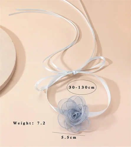 Miniatura 4 de YNXIXIEN Black Flower Choker for Women Girls, Summer Camellia Flower Velvet Choker Collar Necklace Jewerly for Bride Wedding Party Halloween