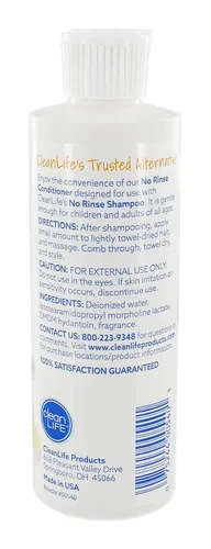 Miniatura 3 de No-Rinse Paquete de champú y acondicionador, 8 onzas líquidas por botella, deja el cabello fresco, limpio y sin olor