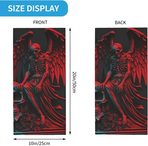Miniatura 3 de HERRECX skull grim reaper skeleton angel god red Neck Gaiter Face Cover Scarf Balaclava Bandana for Women Men Gaiter Mask for Motorcycle Cycling