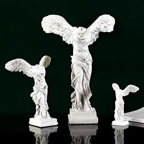 Miniatura 2 de YUEOECOR Estatua de victoria con alas griegas de 9 pulgadas, figura clásica de la diosa romana de la fuerza y la victoria para decoración del hogar