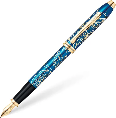Miniatura 15 de Cross Cross Townsend 2019 - Pluma estilográfica del año del cerdo del zodiaco con detalles chapados en oro de 23 quilates y punta mediana de oro