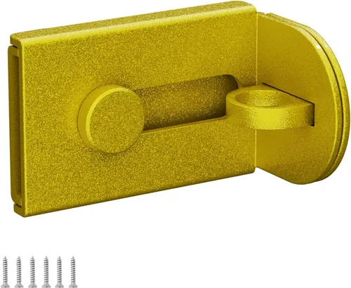 Miniatura 11 de Cerradura de puerta corredera, cerradura de cerrojo de puerta de 90 grados, candado de seguridad de ángulo recto de acero inoxidable con tornillos