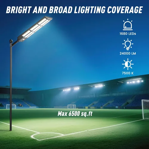 Miniatura 3 de Luces Solares de Calle Grandes de 15000W para Exteriores Impermeables, Luces Solares para Estacionamiento de Servicio Pesado con Control Remoto