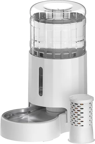 Miniatura 17 de CZPET Dispensador automático de agua de 7L para perros y gatos con cuenco de acero inoxidable, dispensador de agua por gravedad, 100% libre de BPA