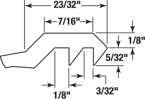 Miniatura 3 de Prime-Line C 1055 Aluminio, puerta de patio montada en superficie con abrazadera, para ventanas internacionales (paquete individual)