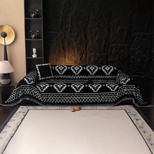 Miniatura 80 de VClife Fundas de sofá bohemio de felpilla para sofá seccional, fundas de sofá suaves y antideslizantes para sofá de 2 cojines, protector de muebles