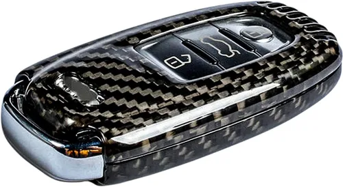 Miniatura 4 de Funda para llavero de fibra de carbono genuina para Audi A4 A4L A5 A6 A6L A7 A8 Q5 Q8 R8 RS4 RS5 RS6 RS7 S4 S5 S6 S7 S8 SQ5 Smart Car Remote Key Fob