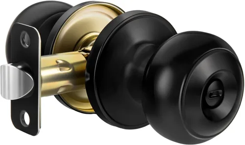 Miniatura 82 de Goldenwarm - Perillas interiores de puerta de bronce aceitado, perillas para puerta de dormitorio, pomo de puerta de bronce con privacidad, perilla