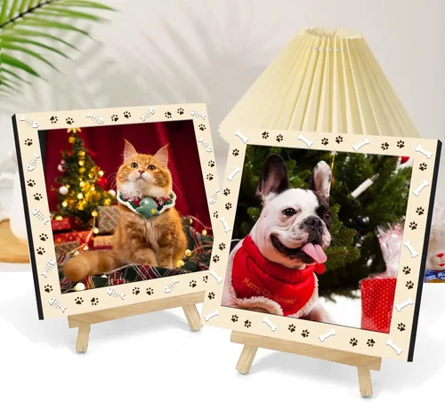 Miniatura 6 de Marco de fotos de perro personalizado con caballete, regalo conmemorativo personalizado para mascotas para amantes de las mascotas, retrato