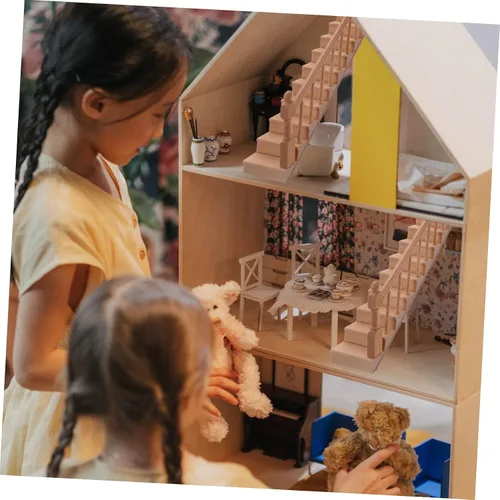 Miniatura 6 de Escala 1:12 Pasamanos miniatura de escalera para casa de muñecas Accesorio de decoración interior de madera