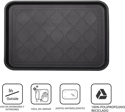 Miniatura 7 de WATANIYA PET Bandeja de botas para entrada en interiores, bandeja resistente para zapatos, 2 paquetes, 16.7 x 12.8 pulgadas, bandejas impermeables