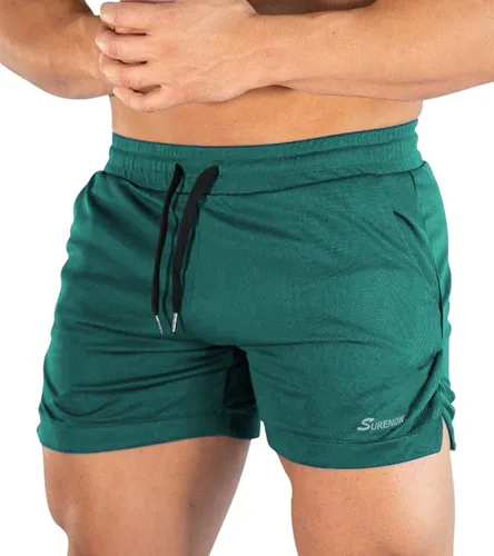 Surenow Pantalones cortos de gimnasio para hombre de 3 pulgadas, transpirables, ligeros, atléticos, deportivos, pantalones cortos de entrenamiento