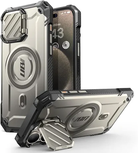 Miniatura 8 de SUPCASE Unicon Beetle Mag XT - Funda para iPhone 15 Pro con soporte, compatible con MagSafe, funda magnética resistente y resistente para iPhone 15