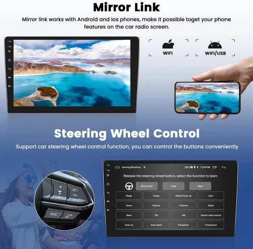 Miniatura 4 de 4+64G Android 13 Radio de coche para Ford F150 2009-2014 F-150, pantalla táctil de 9 pulgadas inalámbrica 2 Din Carplay Android Radio estéreo