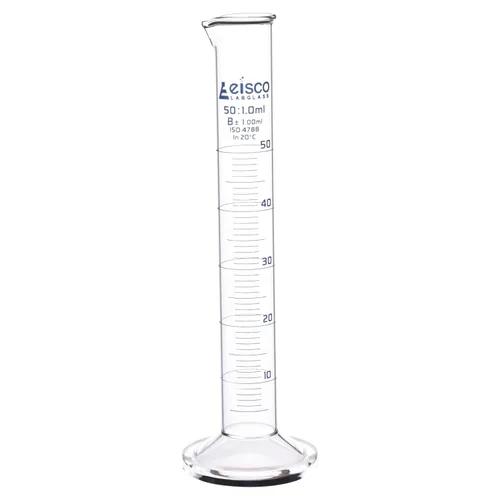 Miniatura 6 de Cilindro graduado, 3.4 fl oz - Tolerancia clase B ± 0.0 fl oz - Base redonda - Graduaciones azules - Vidrio de borosilicato 3.3 - Eisco Labs