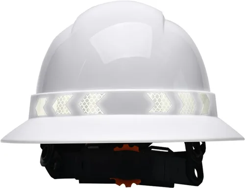 Miniatura 4 de Casco de ala completa Nsteky con franja reflectante, Casco de trabajo de construcción de seguridad con franja reflectante