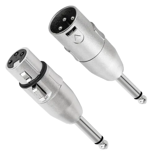 Miniatura 13 de Adaptador TRS de 1/4" a XLR 2 paquete - Adaptadores XLR macho y hembra de 6.35mm 1/4