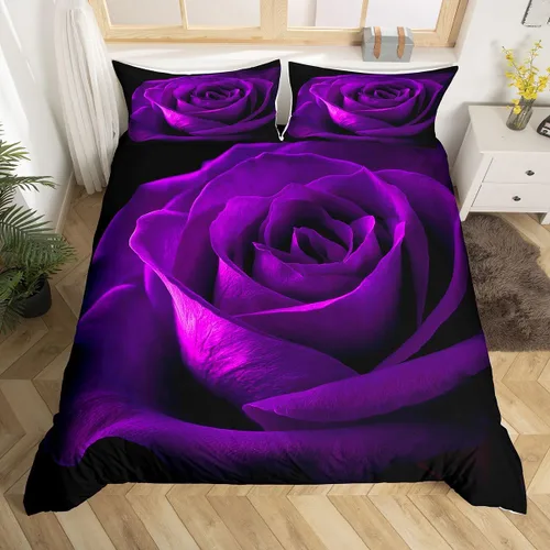 Miniatura 29 de Juego de ropa de cama con diseño de dibujos animados para niñas, niños, mascotas, gatos, funda de edredón con luz de neón, funda de edredón colorida