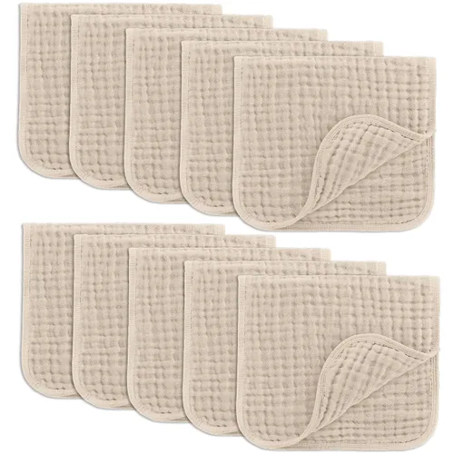 Miniatura 31 de Comfy Cubs - Paquete de 6 paños de muselina para eructos, 20 x 10 pulgadas, grandes, de 6 capas, 100 % algodón ultra absorbente para babeo