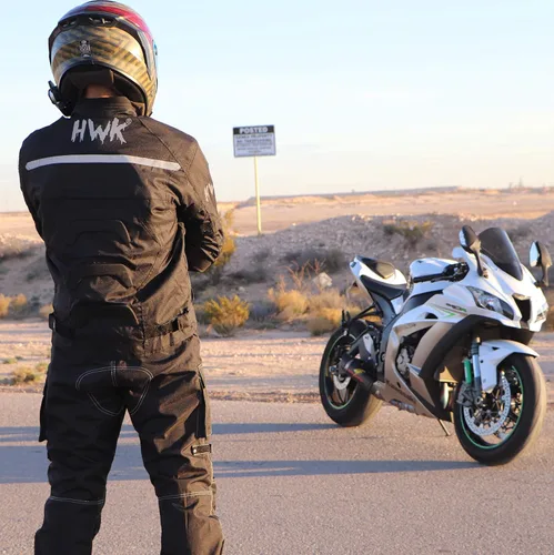 Miniatura 5 de Chaqueta de motocicleta HWK Spyder para hombre con tela de cordura textil resistente al clima para chaqueta de motocross enduro