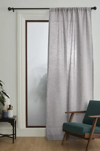 Miniatura 14 de Solino Home Cortina de lino europeo color beige, 52 x 96 pulgadas, filtro de luz, con bolsillo para barra, 96 pulgadas, 100% lino puro, tratamiento