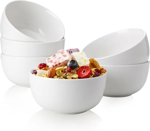 Miniatura 14 de Sweese Juego de 6 cuencos de porcelana de 4 onzas, mini cuencos para postre, aptos para microondas y lavavajillas, multicolor