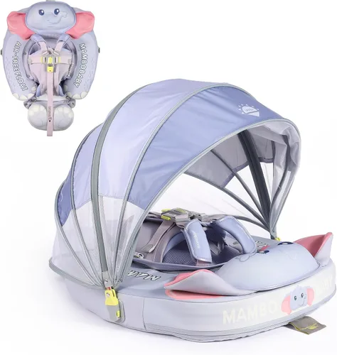 Miniatura 13 de Mambobaby Float Deluxe - Flotador de piscina para bebés: entrenador de natación seguro y cómodo para bebés y niños pequeños, diseño no inflable, Rosa