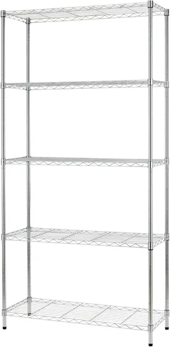 Miniatura 8 de Dopinmin Estantería de alambre, estante de almacenamiento de metal de 5 estantes con certificación NSF, estante de almacenamiento de 36 pulgadas